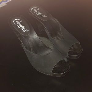 Black Candies open-toe Heels 👠
